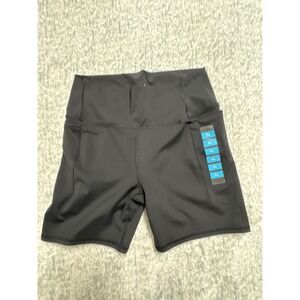 RBX Womens High Waisted Active Biker Shorts with Pockets Black XL RN63619